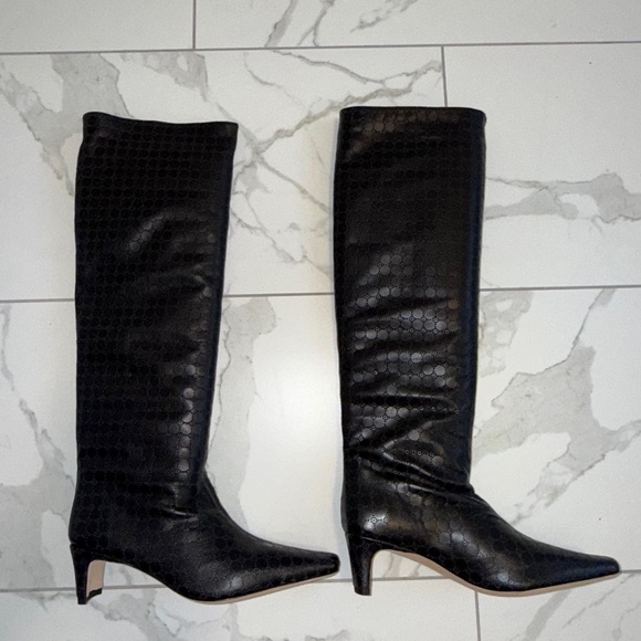 New STAUD WALLY BOOT BLACK PERFORATED LEATHER Sz. 37 - Picture 3 of 9